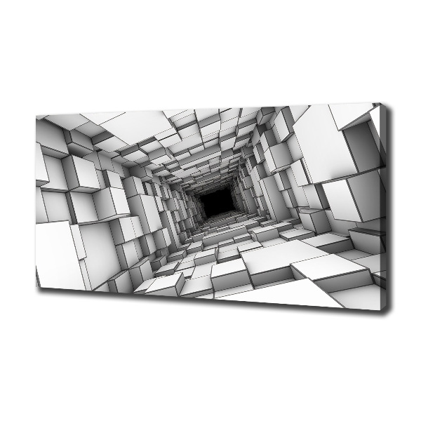 Canvas wall art Tunnel from cubes