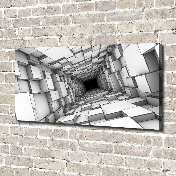 Canvas wall art Tunnel from cubes