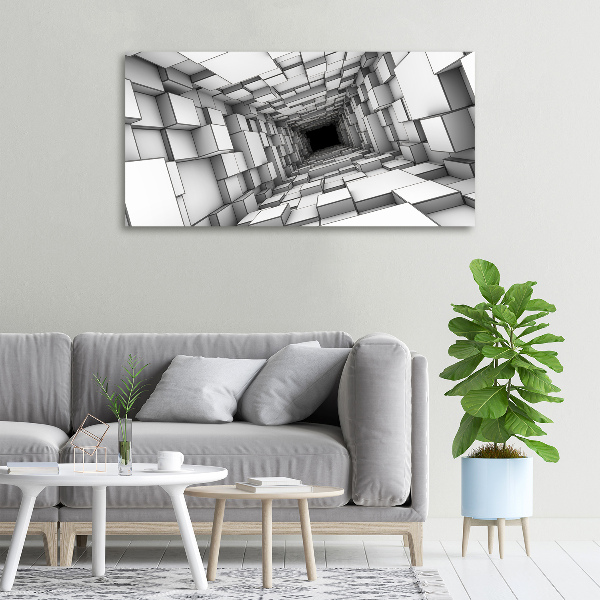 Canvas wall art Tunnel from cubes