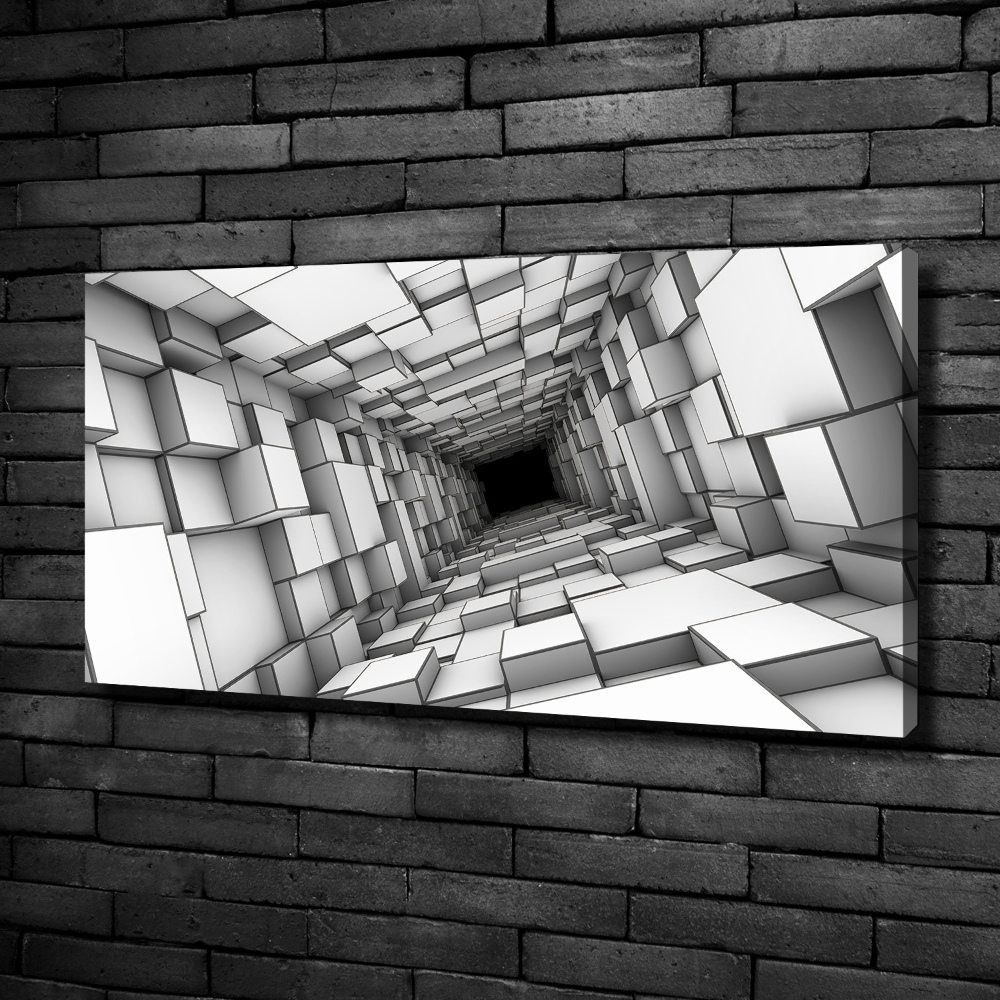 Canvas wall art Tunnel from cubes