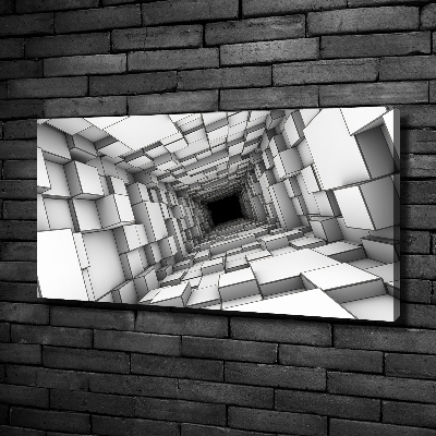 Canvas wall art Tunnel from cubes