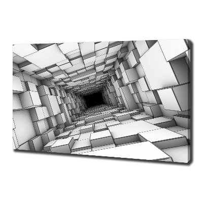 Canvas wall art Tunnel from cubes