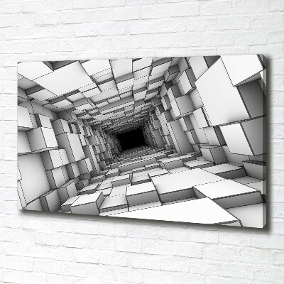 Canvas wall art Tunnel from cubes