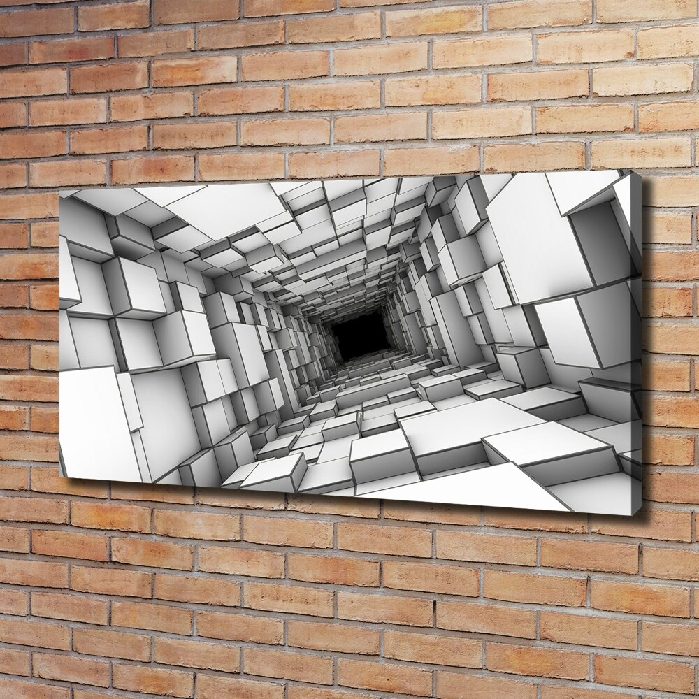 Canvas wall art Tunnel from cubes