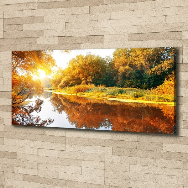 Canvas wall art River in autumn