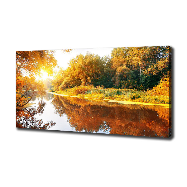 Canvas wall art River in autumn