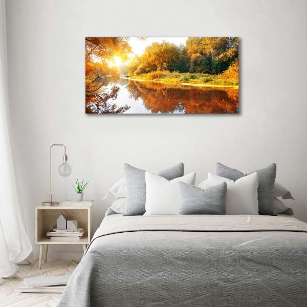 Canvas wall art River in autumn