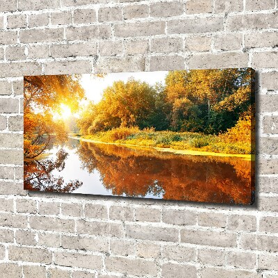 Canvas wall art River in autumn