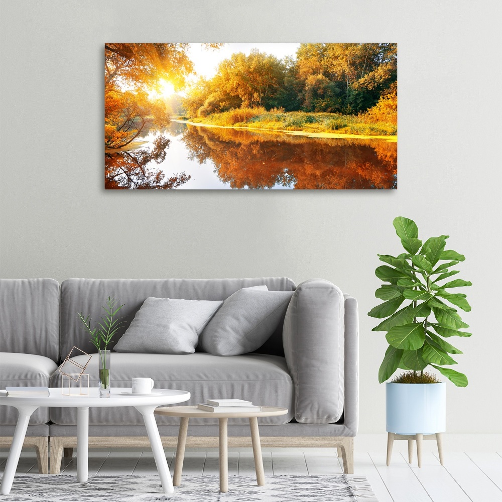 Canvas wall art River in autumn