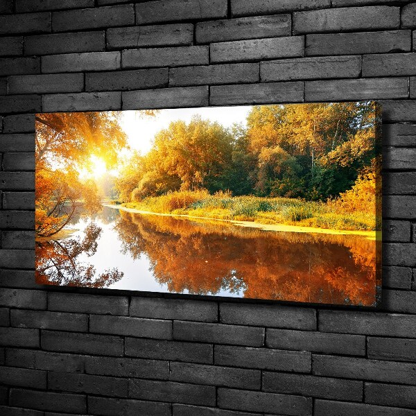 Canvas wall art River in autumn