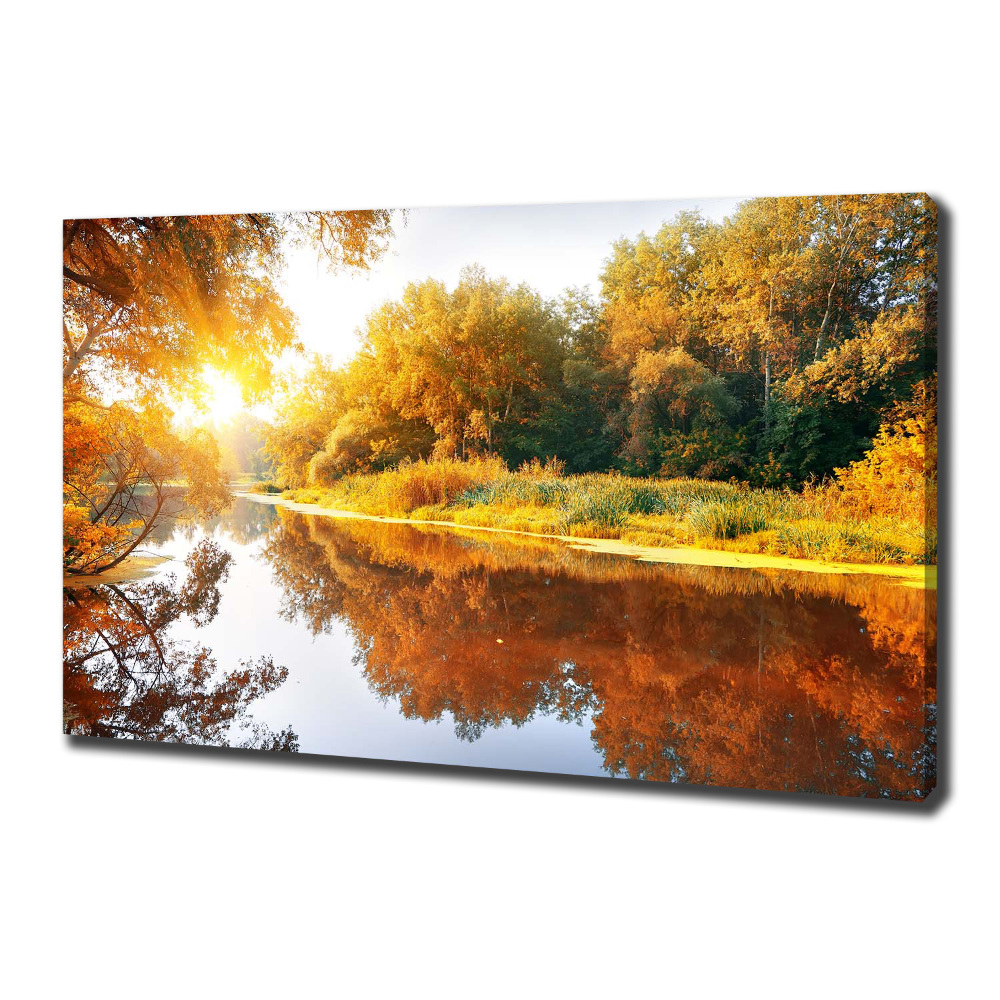 Canvas wall art River in autumn