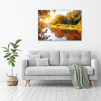 Canvas wall art River in autumn