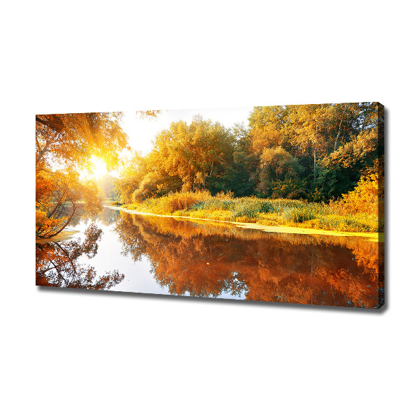 Canvas wall art River in autumn