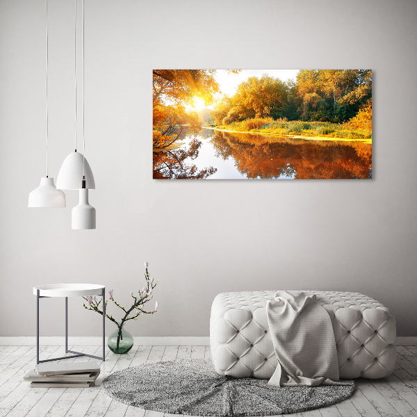 Canvas wall art River in autumn