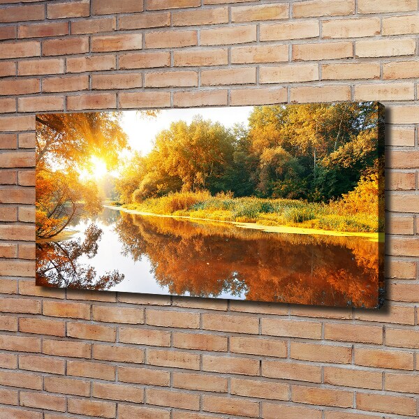 Canvas wall art River in autumn