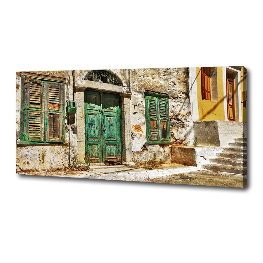 Canvas wall art Greek streets