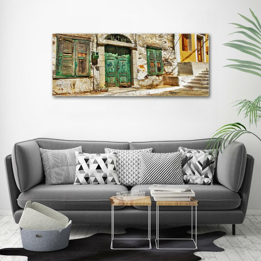 Canvas wall art Greek streets