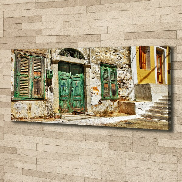 Canvas wall art Greek streets