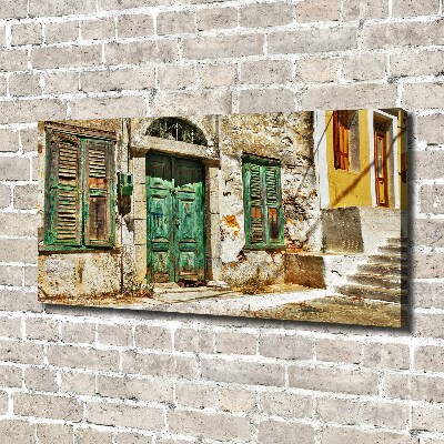 Canvas wall art Greek streets