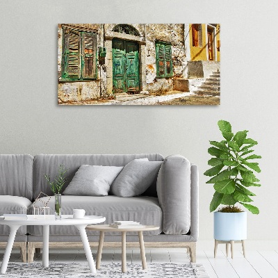 Canvas wall art Greek streets