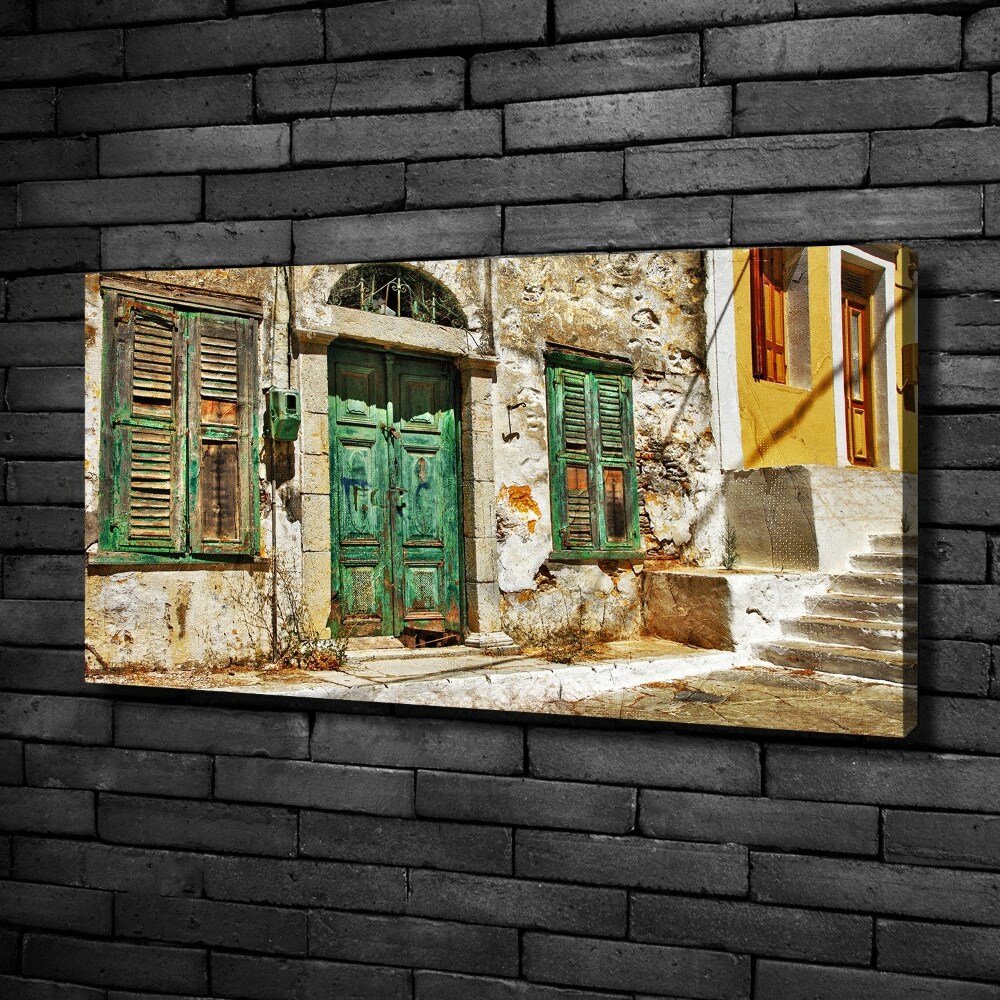 Canvas wall art Greek streets