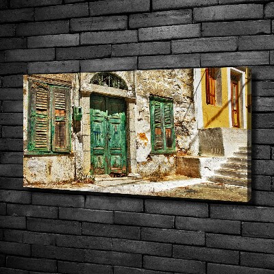 Canvas wall art Greek streets