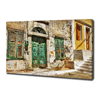 Canvas wall art Greek streets