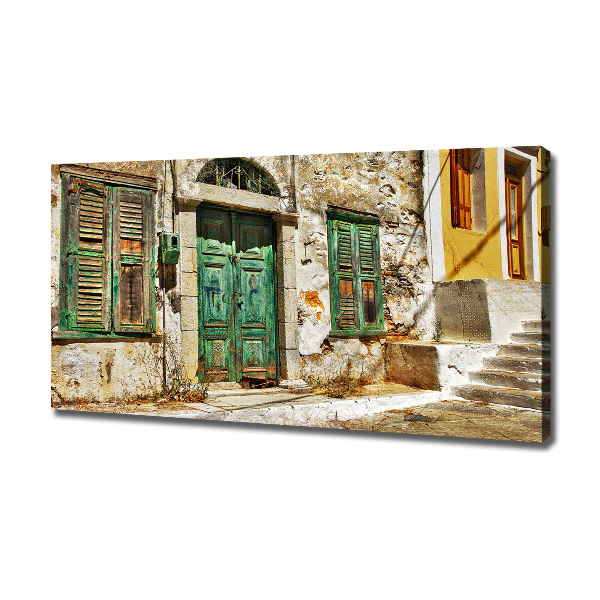 Canvas wall art Greek streets