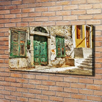 Canvas wall art Greek streets