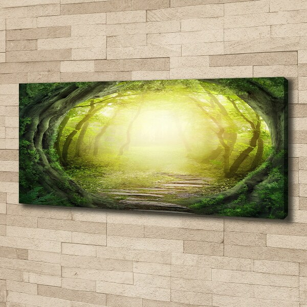 Canvas wall art Tunnel of trees