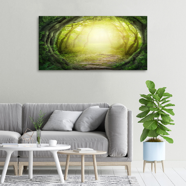 Canvas wall art Tunnel of trees