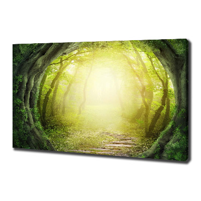 Canvas wall art Tunnel of trees