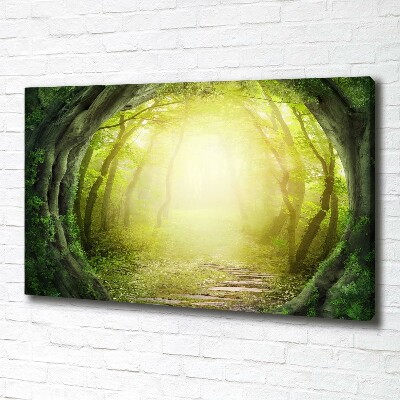 Canvas wall art Tunnel of trees