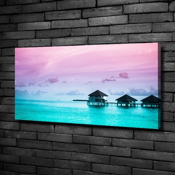 Canvas wall art Bungalowy by the water