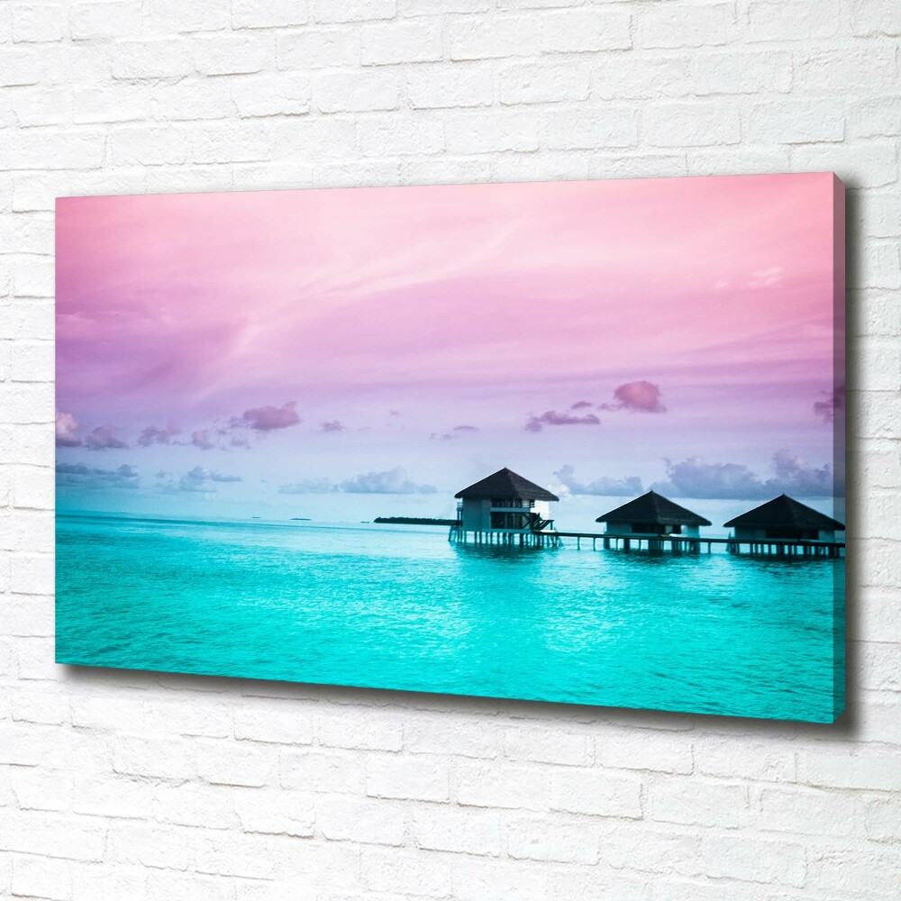 Canvas wall art Bungalowy by the water