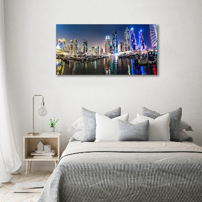 Canvas wall art Dubai at night