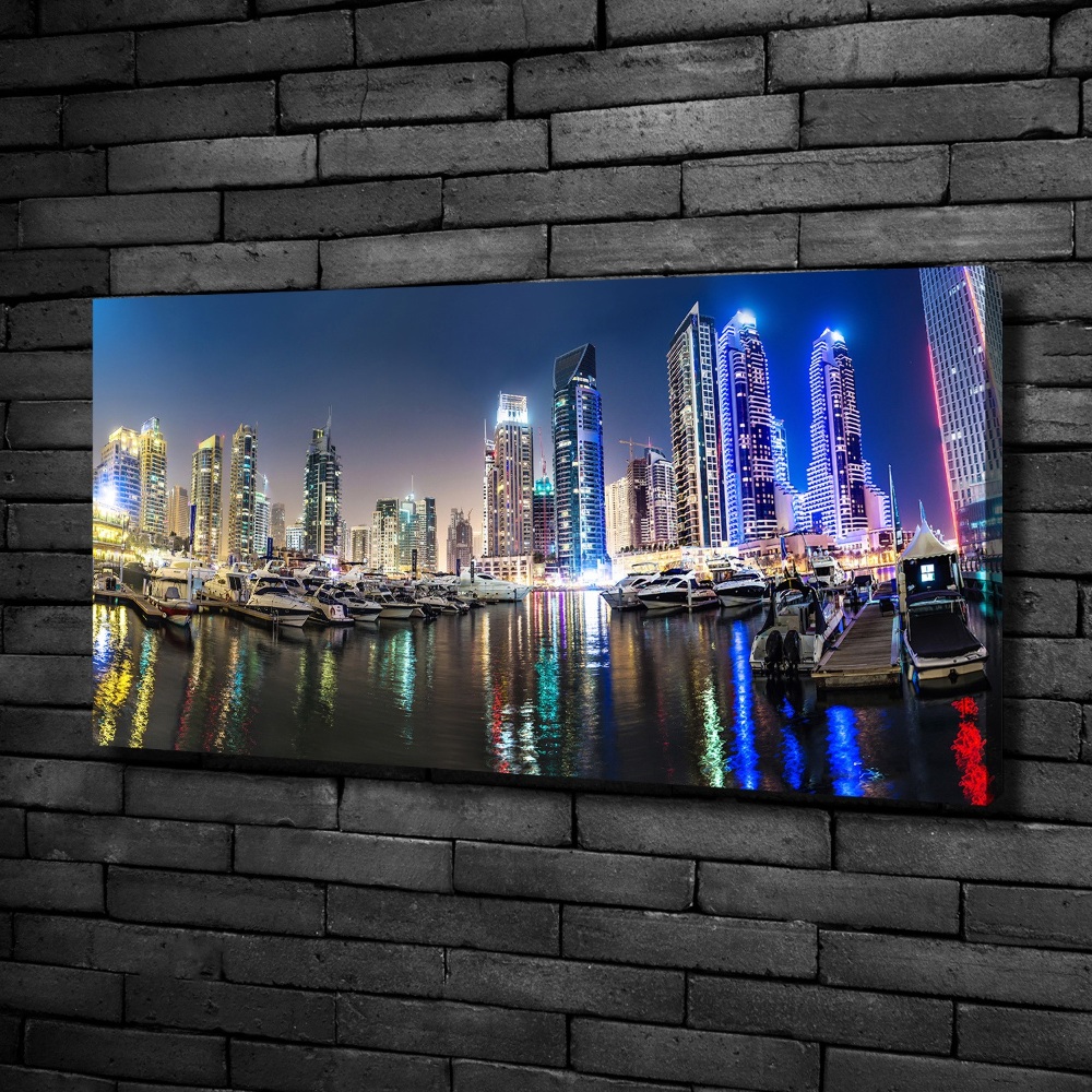 Canvas wall art Dubai at night