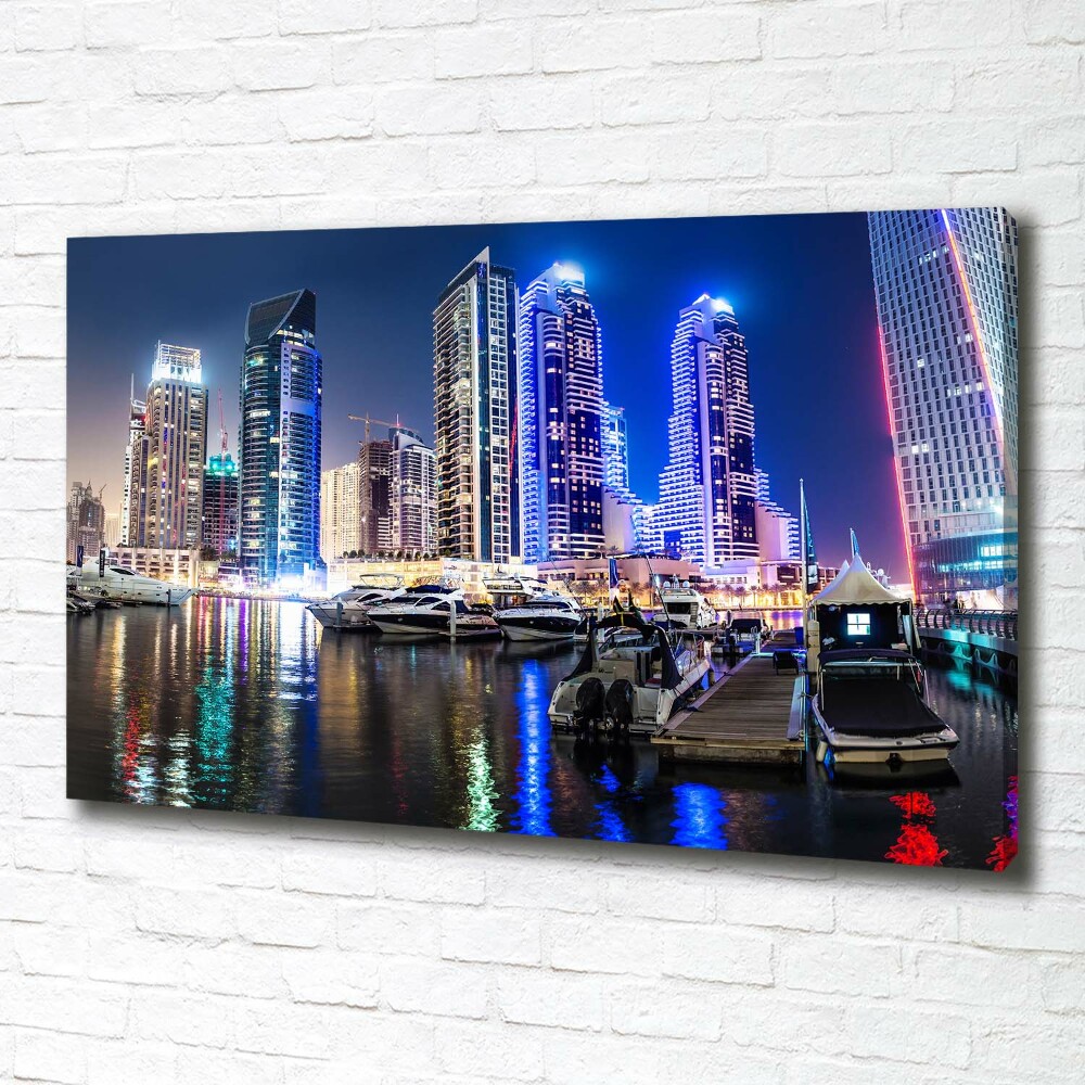 Canvas wall art Dubai at night