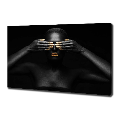 Canvas wall art A woman in black