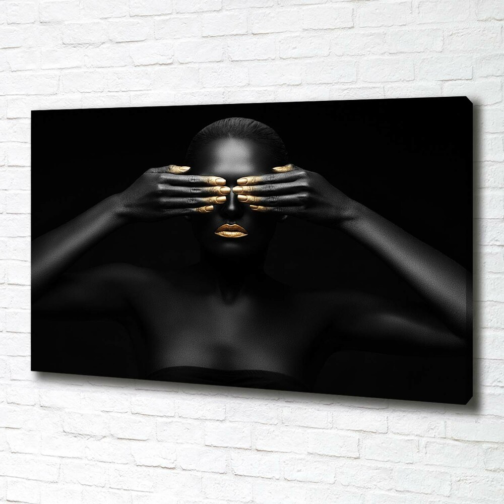 Canvas wall art A woman in black