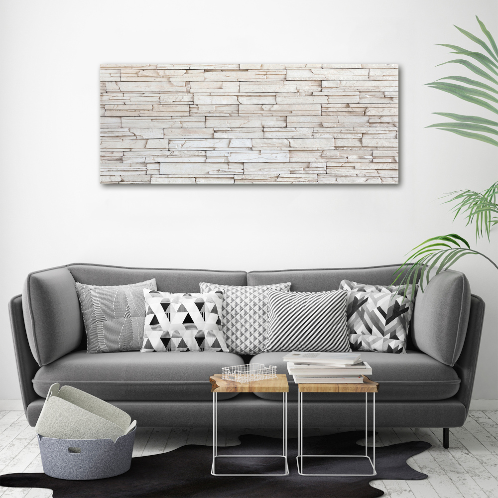 Canvas wall art White wall stone