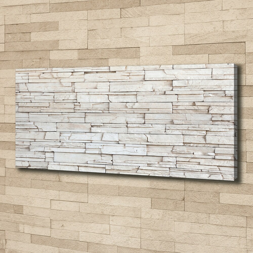 Canvas wall art White wall stone