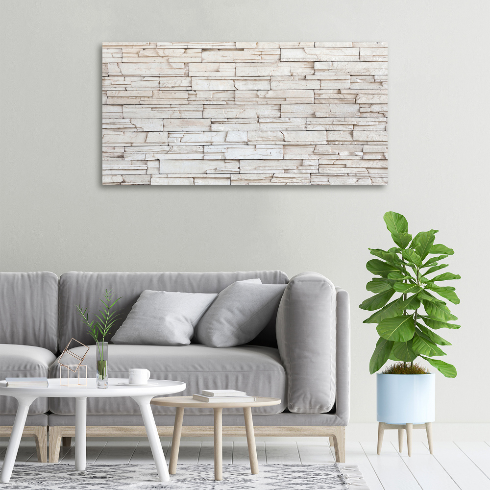 Canvas wall art White wall stone