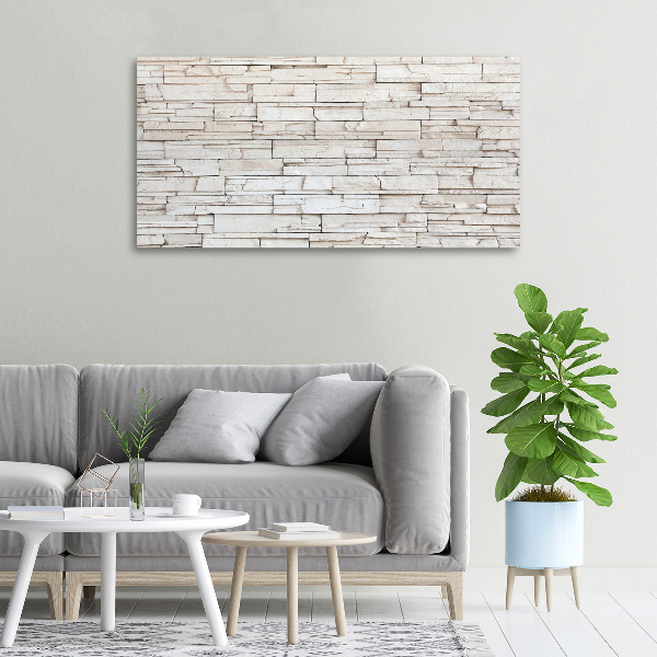 Canvas wall art White wall stone