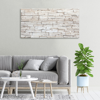 Canvas wall art White wall stone