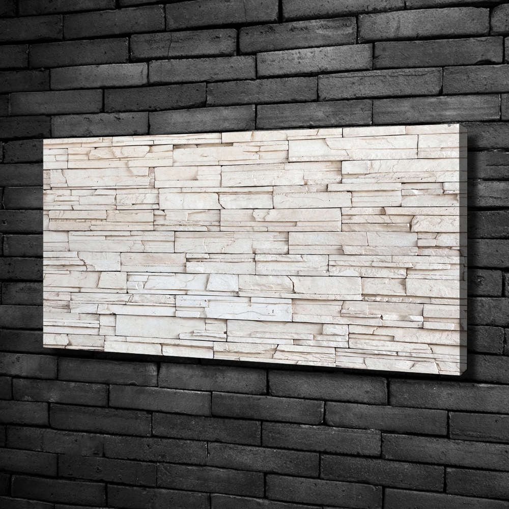 Canvas wall art White wall stone