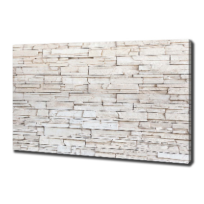 Canvas wall art White wall stone