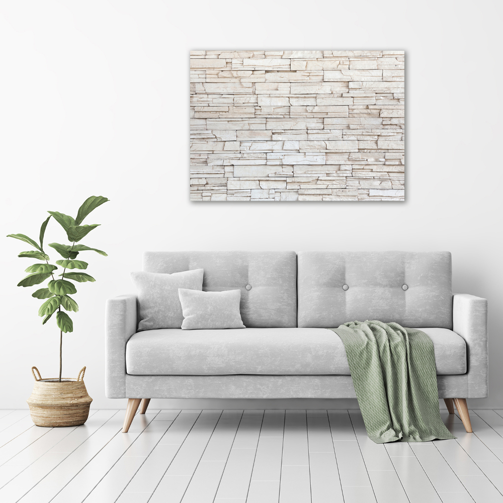 Canvas wall art White wall stone