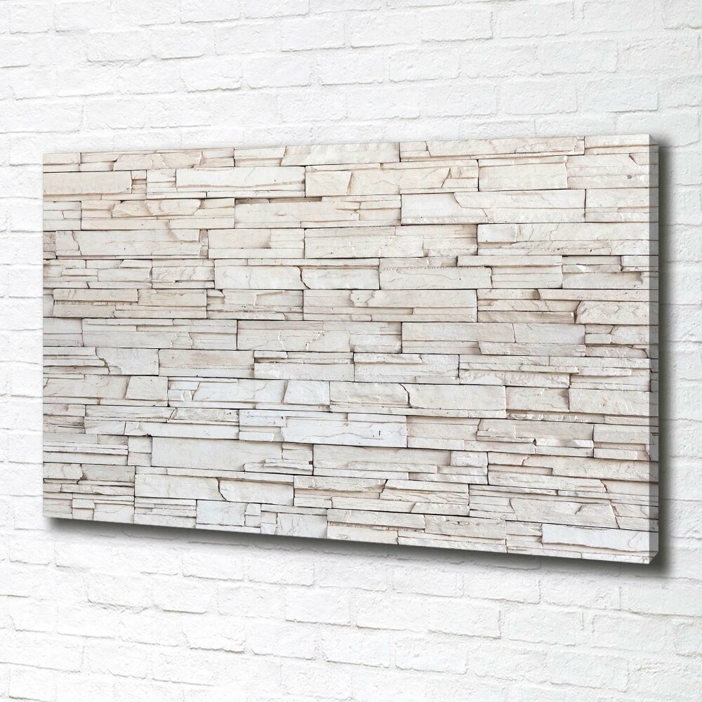 Canvas wall art White wall stone