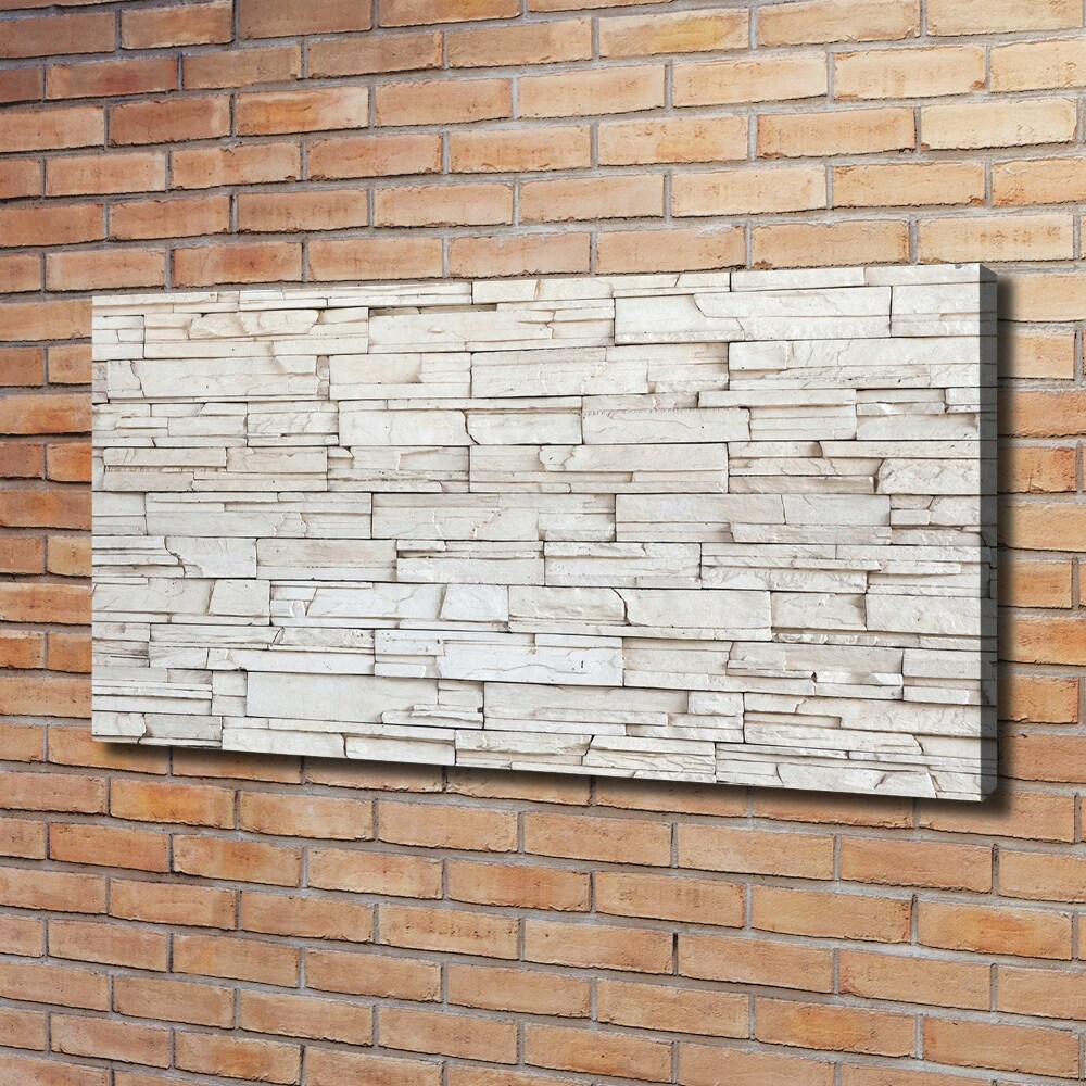 Canvas wall art White wall stone